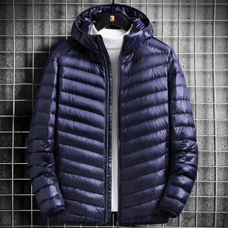 フード付き 立ち襟 ダウンコート ショート丈 ライト 軽い ライトダウンジャケット メンズ ダウンジャケット ライトダウン ダウン