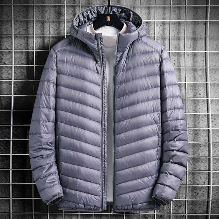 フード付き 立ち襟 ダウンコート ショート丈 ライト 軽い ライトダウンジャケット メンズ ダウンジャケット ライトダウン ダウン