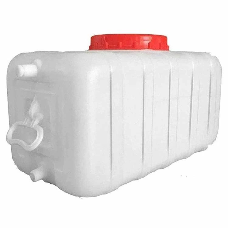 カバーとバルブ付き プラスチック製 水 タンク ポリタンク 給水タンク ウォータージャグ 25L/50L/100L 水タンク 横型 水貯蔵容器