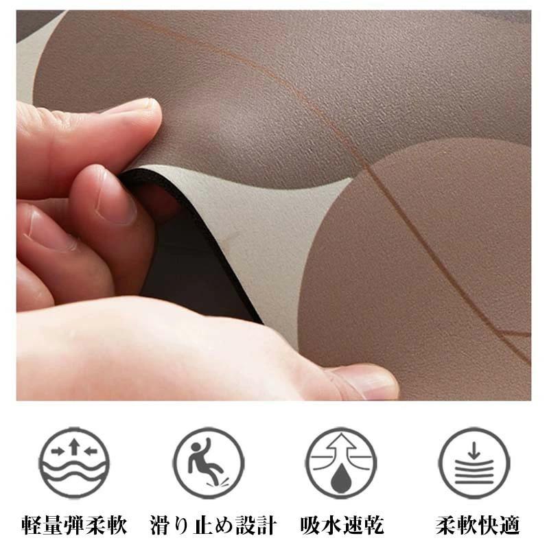かわいい 60X120CM 珪藻土バスマット 吸水マット 珪藻土 マット 滑り止め おしゃれ 珪藻土 ソフト 洗える お風呂マット 柔らか