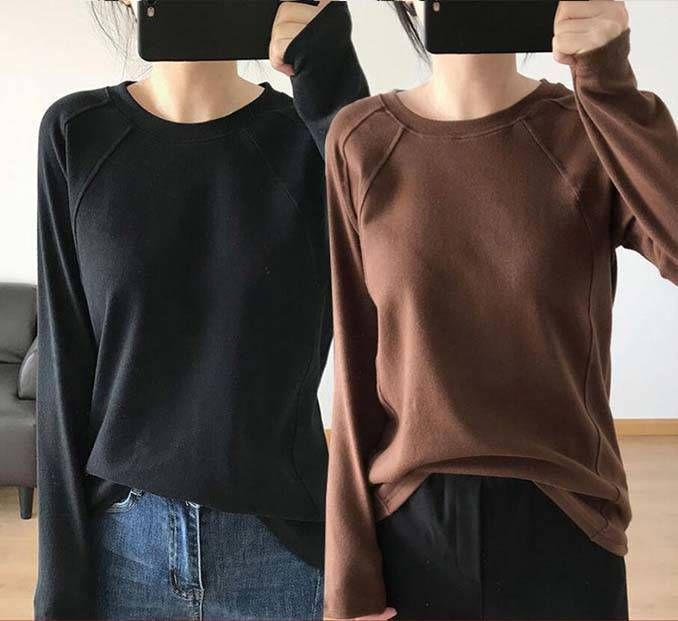 シャツ 着?せ 暖かい ス インナー 細身 防寒 まとめ買う 2枚セット 両面起毛 インナー レイヤード 発熱 秋冬