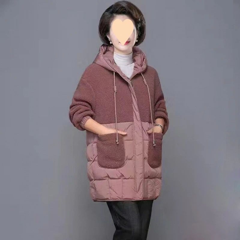 体型 大人 60代 50代 40代 秋冬コート 大きいサイズ ジャケット マザーズ ミドル丈 コットンジャケット ゆったり 冬 レディース