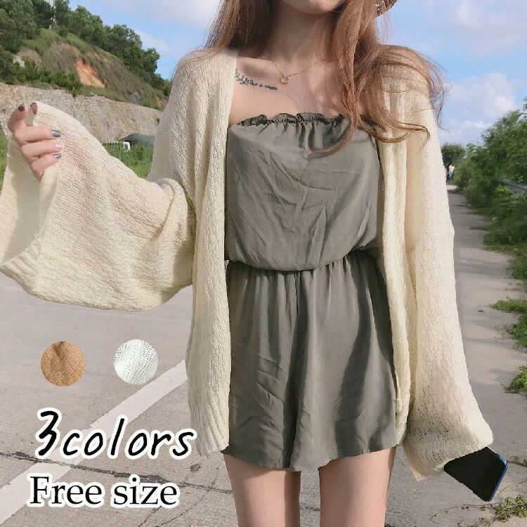 50代 40代 30代 ゆったり コーデ 通勤 日焼け防止 トップス 紫外線対策 大きいサイズ 冷房対策 UV対策 薄手カーデ 羽織る 長袖(4)