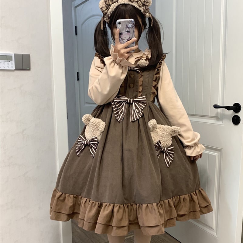 ロングワン パーティードレス 秋冬 ワンピース ドレス Lolitaワンピース ワンピース コスプレかわいい学生ワンピース コスチュー