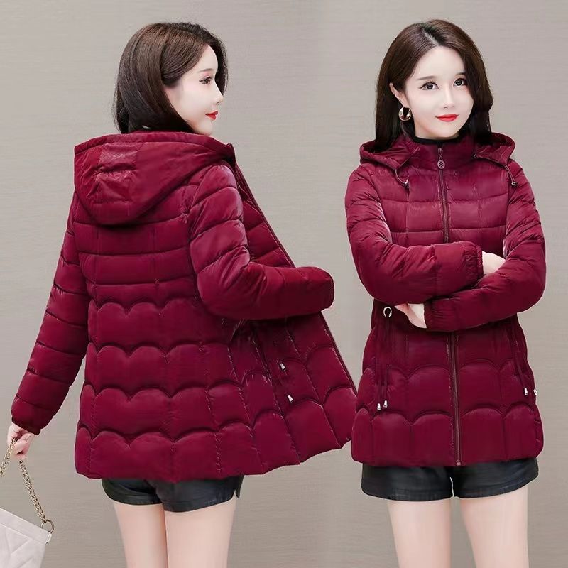 大き きれいめ ジャケット 厚手コート 痩身 光沢のある スタイリッシュ 綿コート 中長 ダウンコート 秋冬 新商品 冬 レディース
