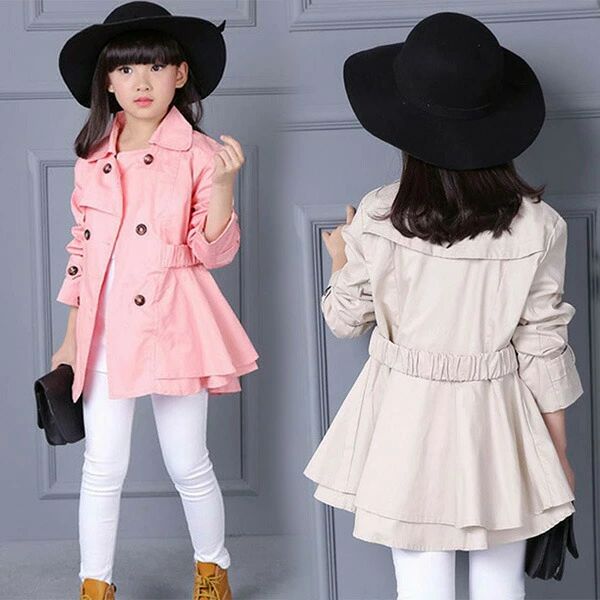 ジ スプリング シンプル おでかけ ファッション スプリングコート カジュアル ダスターコート ジュニア キッズ アウター 女の子