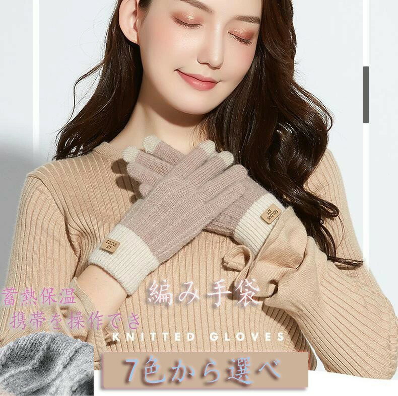 プレゼント 母の日 自 グローブ 手ぶくろ 厚手 柔らかい 裏起毛 暖かい 防寒 冬 レディース 吸湿発熱 スマホ手袋 秋新作(4)