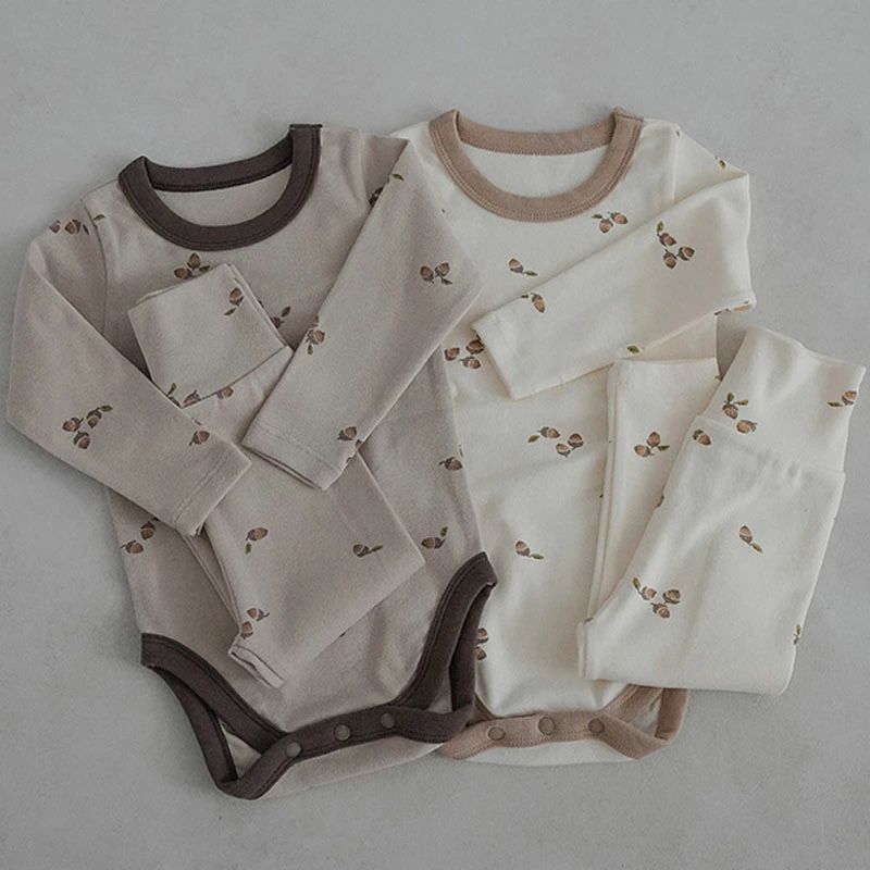 おしゃ 通気 韓国 冬 秋 春 赤ちゃん ルームウェア ロンパース/パンツ 男の子 女の子 肌着 セットアッ..