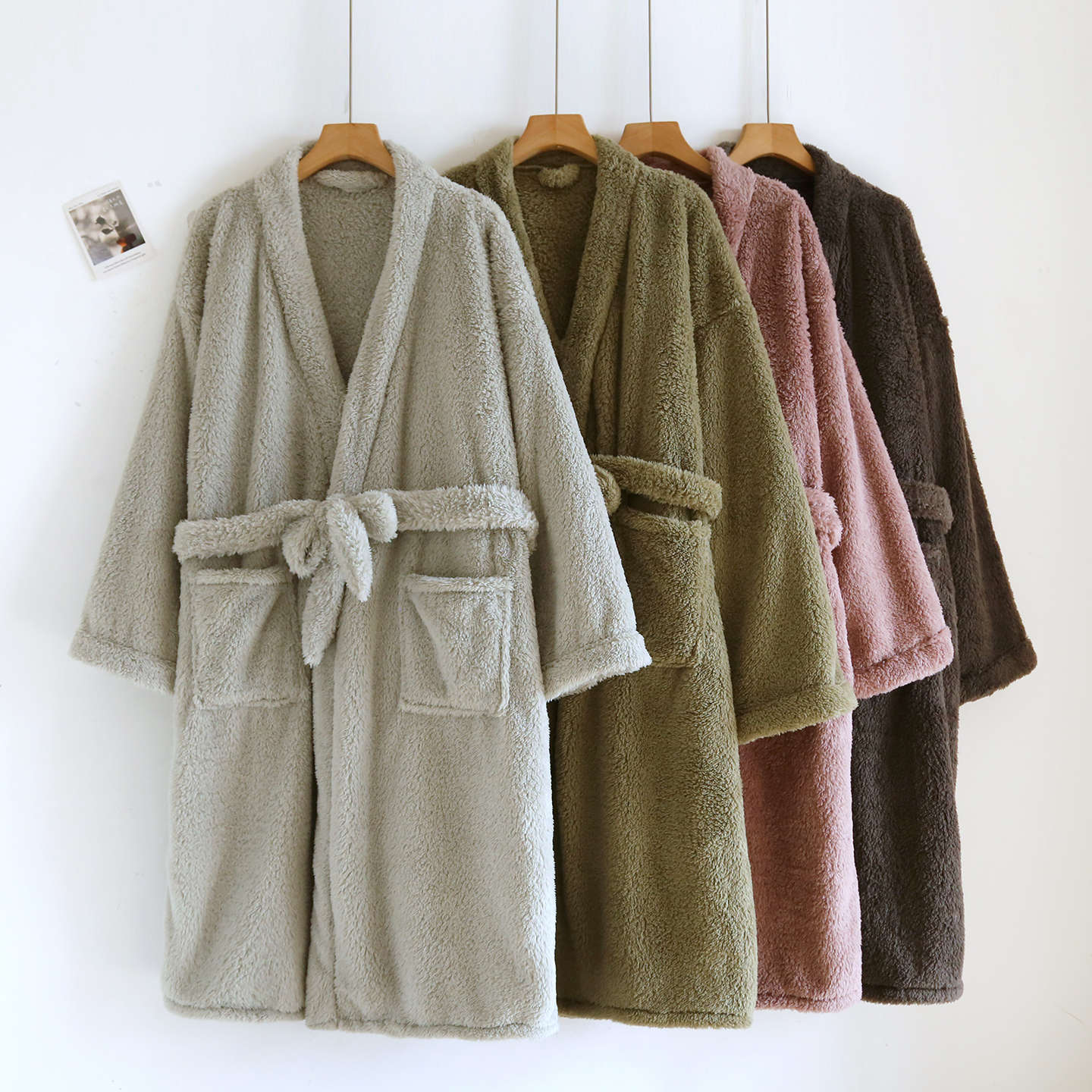 ロン パジャマ 男女兼用 カップル 部屋着 ナイトガウン メンズ レディース パジャマ もこもこ 冬 ルームウェア 暖かい 着る毛布