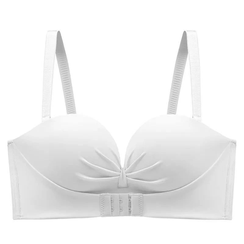 バストアップ 寄せブラ ブラジャー インナー オフショル 結婚式 シームレスブラ 柔らかい 高弾性 ノンワイヤー 脇高 紐なしブラ