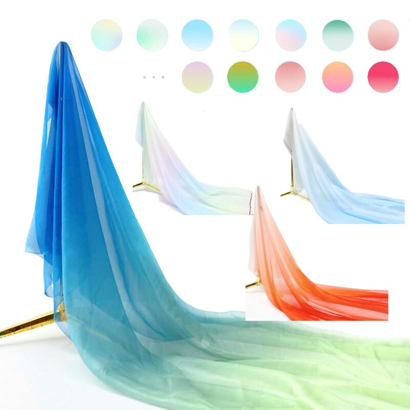 手芸?ハンドメイド用品 DIY タイダイ柄 グラデーション カーテン用 ベリーダンスファンベール用 漢服用 シフォン 1.5Mx1M 生地