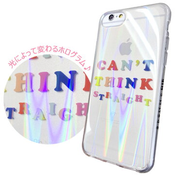 iPhoneSE 第2世代 iPhone8 iPhone7 SKINNYDIP Can't Think Straight ホログラム クリア ケース カバー スキニーディップ TPU ソフト ソフトケース クリアケース シンプル かわいい 夏柄 アイフォン se 第二世代 iphone 8 7 スマホカバー スマホケース s-ss-7d803