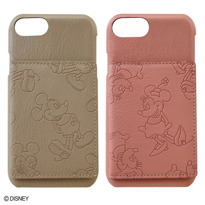 送料無料 iPhoneSE 第2世代 iPhone8 iPhone7 iPhone6S 6 ディズニー PUレザー 背面 フラップ ケース カバー ポケット ソフト ソフトケース ミラー 鏡 PUレザー カード収納 キャラクター グッズ ミッキー ミニー アイフォン iphone 8 7 6s se 2 スマホケース s-su-7f644