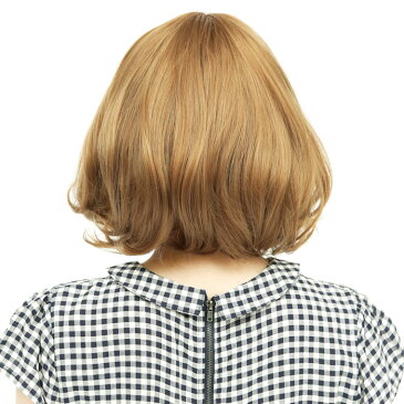 ナチュラル ゴールド ブラウン ショート ボブ 耐熱ウイッグ 前髪 wig ウェーブ 茶髪 金髪 オレンジ アニメ サイドパーツ かつら カツラ ショートヘア 短髪 カール ウェイブ コスプレ ボリューム ハロウィン コスチューム 仮装 安い 自然 文化祭 忘年会 s-cs_6b166