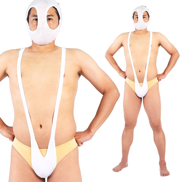 宴会の達人 変態タイツセット Vタイツ ホワイト パンツ 下着 セクシー マッチョ 変態 水着 下ネタ 勝負下着 おもしろ 面白い お笑い ギャグ メンズ パーティーグッズ 盛り上げグッズ グッズ コスプレ 衣装 コスチューム ハロウィン 文化祭 忘年会 宴会 仮装 変装 s-cs_6g467