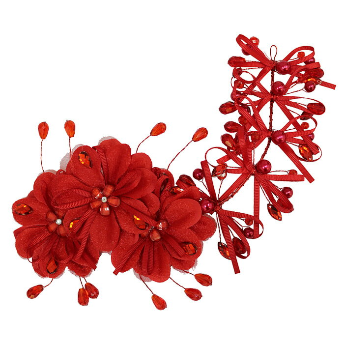 枝垂れ 髪飾り 和風 和服 和装 レッド 赤 女性 レディース 女性用 花鳥風月 みやびすがた 艶やか かわいい ヘア 髪 お祭り 夏祭り 縁日 ハロウィン コスプレ コスチューム コス 和風コス 撮影小物 装飾 髪 仮装 衣装 イベント 巫女 花魁 着物 浴衣 成人式 正月 s-cs-6h010