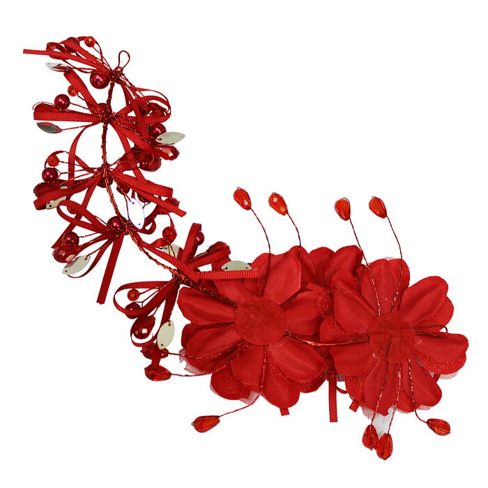 枝垂れ 髪飾り 和風 和服 和装 レッド 赤 女性 レディース 女性用 花鳥風月 みやびすがた 艶やか かわいい ヘア 髪 お祭り 夏祭り 縁日 ハロウィン コスプレ コスチューム コス 和風コス 撮影小物 装飾 髪 仮装 衣装 イベント 巫女 花魁 着物 浴衣 成人式 正月 s-cs-6h010