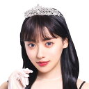ハピバ ティアラ ヴィクトリア ラインストーン ハッピーバースデー 王冠 飾り お姫様 プリンセス ウエディング 花嫁 パーティーグッズ コスプレ ハロウィン コスチューム かわいい 誕生日 20代 大人 主人公 花嫁 キッズ 女の子 子供用 ヘアアクセサリー 大きめ cs-ja02044