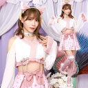送料無料 恋衣 桃花巫女ねこ 巫女 巫女さん みこさん 神子 ホワイト ピンク リボン カチューシャ チョーカー ねこ ネコ 猫 ねこ耳 華やか セクシー かわいい コスチューム コス 七夕 お月見 雛祭り 桜の季節 お正月 ハロウィン コスプレ 仮装 衣装 レディース cs-ja04274