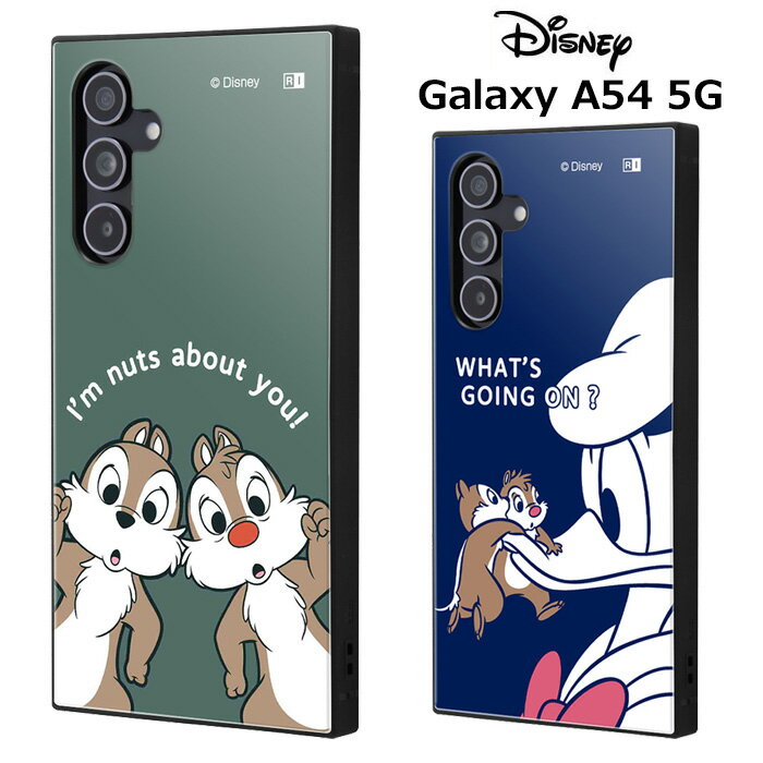 Galaxy A54 5G ディズニー チップ＆デール 耐衝撃 スクエア ハイブリッド ケース カバー ソフトケース ..