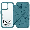 iPhone14plus MARVEL マーベル スパイダーマン ヒーロー アメコミ クリア ガラス フリップ ケース 手帳型 クリアケース カバー PUレザー カード収納 ポケット アイフォン プラス iPhone 14 plus 6.7inch 2眼 スマホケース スマホカバー 可愛い s-pg-7p333