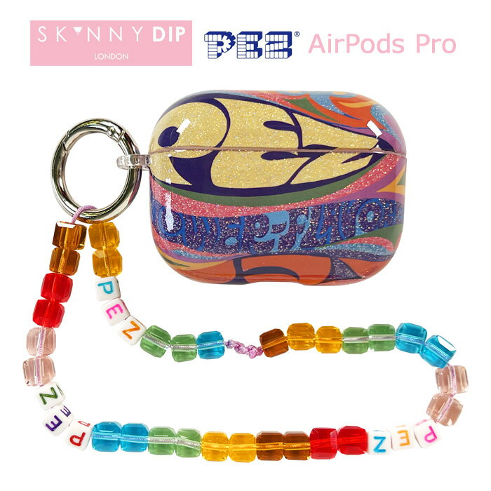 送料無料 AirPods Pro ペッツ PEZ x SKINNYDIP LONDON TPU クリア ケース カバー カラビナ付き スキニーディップ ラメ ソフトケース クリアケース かわいい PEZ ペッツ スイーツ お菓子 レトロ エアーポッズプロ AirPodsProケース air pods 収納ケース 保護カバー ss-ma01385