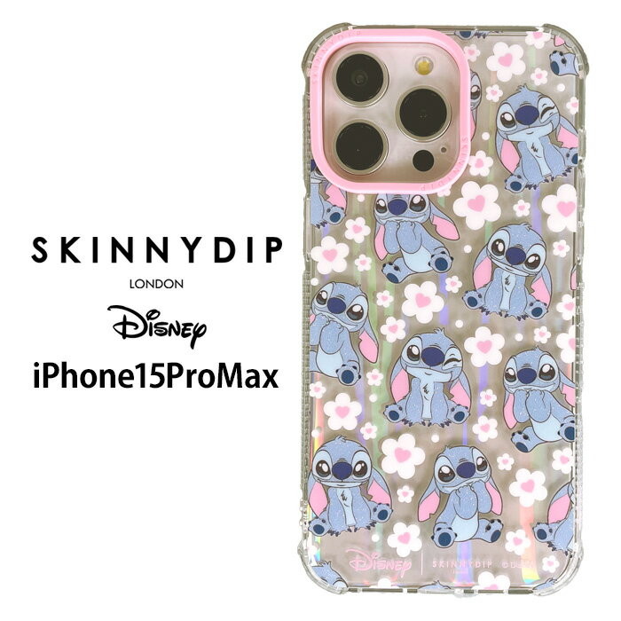 メール便 iPhone15ProMax ディズニー ベビー スティッチ x SKINNYDIP TPU クリア ケース カバー スキニーディップ ソフトケース クリアケース リロ＆スティッチ アイフォン フィフティーン iPhone 15 pro max iPhone15promaxケース スマホカバー スマホケース ss-ma02441のサムネイル