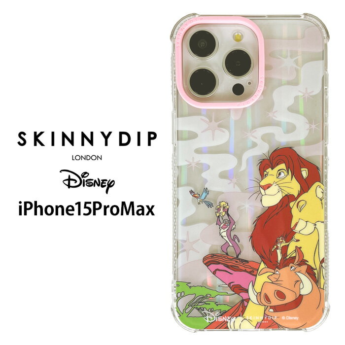 メール便 iPhone15ProMax ディズニー ライオンキング x SKINNYDIP TPU クリア ケース カバー スキニーディップ ソフトケース クリアケース シンバ ナラ ティモン アイフォン フィフティーン iPhone 15 pro max iPhone15promaxケース スマホカバー スマホケース ss-ma02750のサムネイル