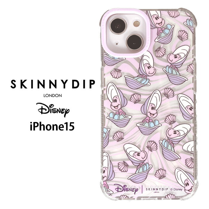 iPhone15 ディズニー ベビーオイスター x SKINNYDIP TPU クリア ケース カバー スキニーディップ ソフト ソフトケース クリアケース キャラクター かわいい ふしぎの国のアリス ヤングオイスター アイフォン フィフティーン iPhone 15 スマホカバー スマホケース ss-ma02823のサムネイル