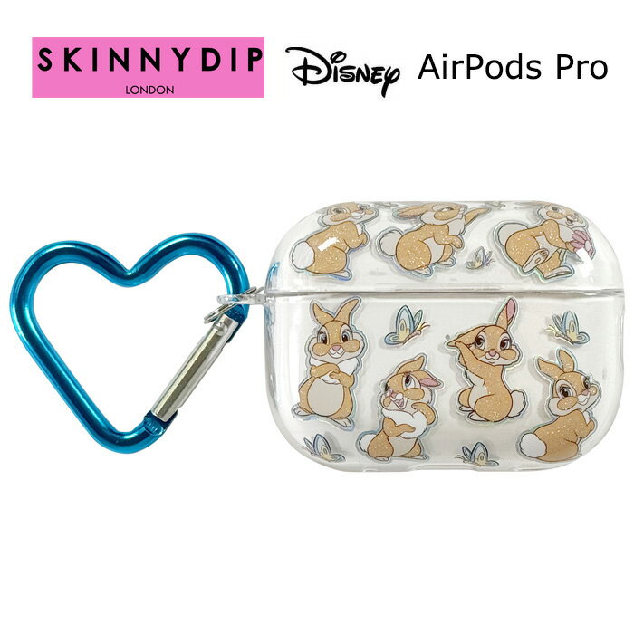 送料無料 AirPods Pro ディズニー ミスバニー x SKINNYDIP TPU クリア ケース カバー カラビナ付き スキニーディップ ラメ ソフトケース クリアケース キャラクター バンビ とんすけ彼女 エアーポッズプロ AirPodsProケース air pods 収納ケース 保護カバー ss-ma04111のサムネイル