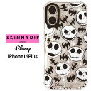 メール便 iPhone16Plus ディズニー ナイトメアー・ビフォア・クリスマス x SKINNYDIP TPU ケース カバー スキニーディップ ソフトケース クリアケース 透明 キャラクター かわいい ハロウィン ジャック ブラック アイフォン16プラス iPhone 16 Plus スマホカバー ss-ma04733