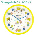 送料無料 スポンジ・ボブ アイコン ウォールクロック 時計 壁掛け 壁掛け時計 掛時計 壁 掛け時計 かけ時計 電池式 電池 連続秒針 ウォールクロック アナログ アナログ時計 リビング 可愛い キャラクター グッズ スポンジボブ パトリック ゲイリー イエロー 黄 tf-ja01277