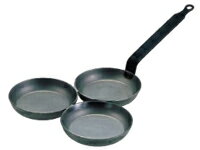 デバイヤー 鉄 3連フライパン（5140-1203）【 アドキッチン 】