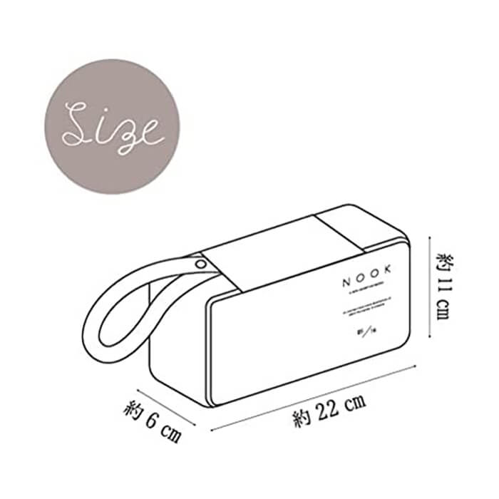 オカトー NOOK ガジェットポーチ ネイビー 小物 収納 コスメ ポーチ トラベルグッズ 軽量 丈夫 add-kitchen-10418737 アドキッチン サンプル画像3