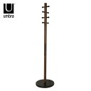 アンブラ Umbra ピラー コートラック ブラック / ウォルナット コートハンガー コート掛け ポールハンガー ハンガーポール 省スペース おしゃれ 木製 北欧 スリム
