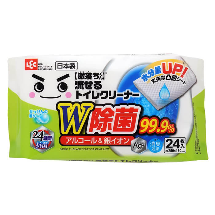 レック LEC S00280 GN流せるトイレクリーナー 24枚 トイレ掃除 掃除シート 掃除