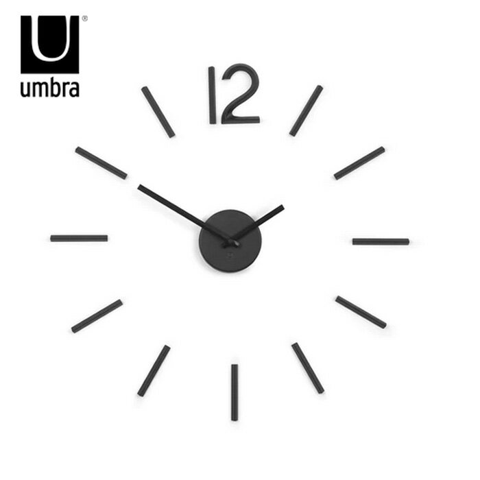 アントレックス ブリンク ウォールクロック umbra アンブラ ブラック 時計 シール 壁掛け時計 おしゃれ..