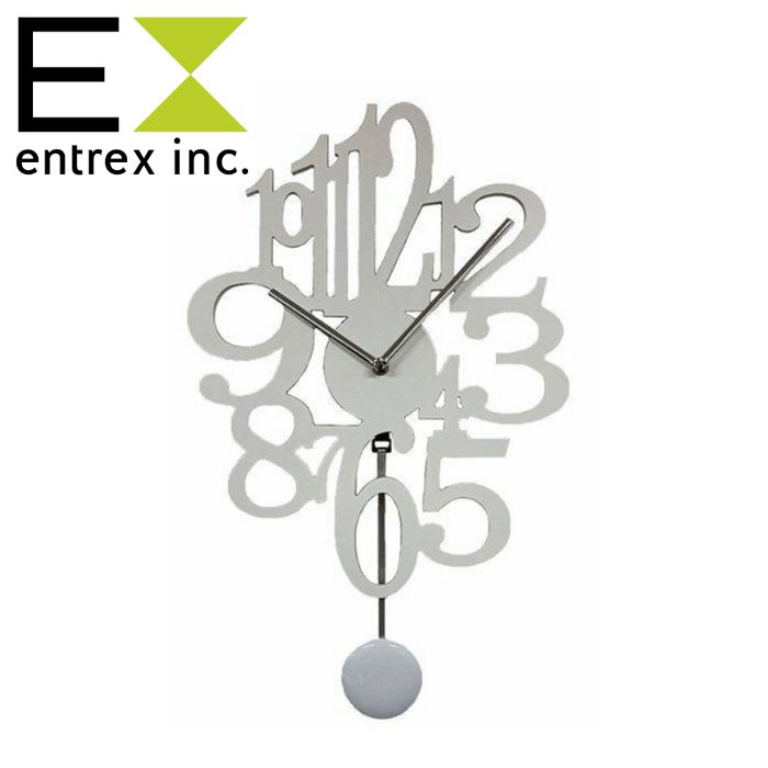 アントレックス 振り子時計 BLUEANT ペンデュラムクロック ホワイト かわいい　おしゃれ　掛け時計　ウォールクロック　北欧