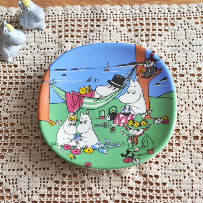 アラビア arabia ムーミン ミニウォールプレート 箱入り ハッピートュギャザー vintage ヴィンテージ moomin【海外直輸入USED】