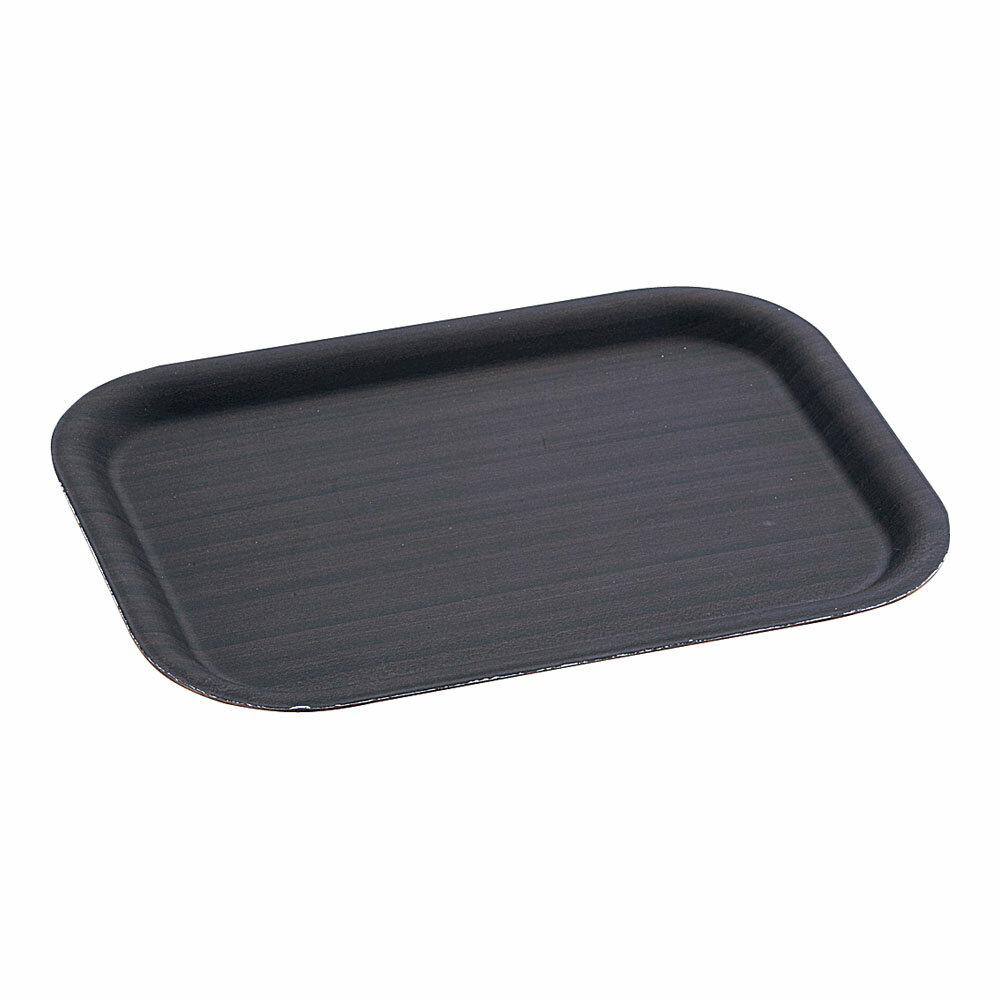 木目樹脂 カフェトレイ ダークブラウン 小 トレイ お盆