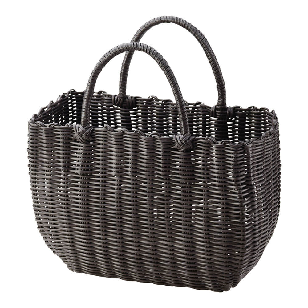 かごバッグ カゴバッグ 水着 浴衣 プラスチック カゴ 手提げ トートバッグ PP湯かご 91-10 [ ブラウン ] レジャー アウトドア