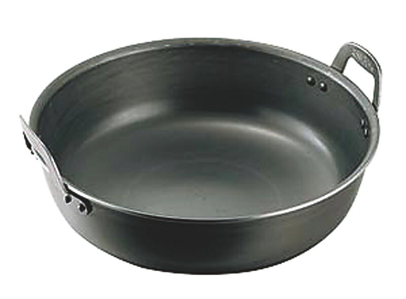 鉄プレス厚板揚鍋 33cm(7.7L) 送料無料