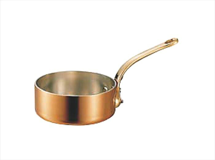 銅極厚浅型片手鍋 真鍮柄 27cm 送料無料