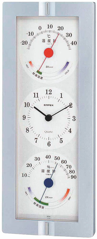 エンペックス 温・湿度計付時計 ウェザータイム TQ-723
