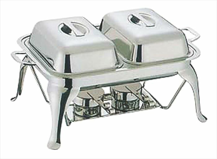 18-8スタッキング 角チューフィングディッシュ W 20インチ