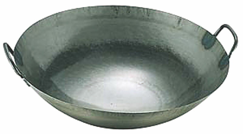 鉄打出広東鍋(取手溶接)42cm
