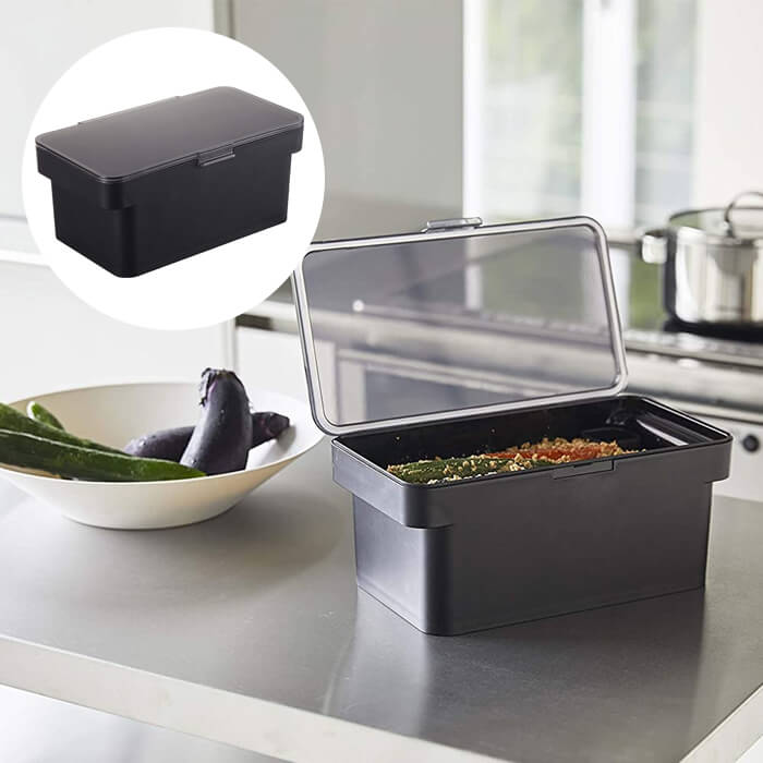 山崎実業 タワー 密閉 ぬか漬けケース 水取り器付 ブラック 4945