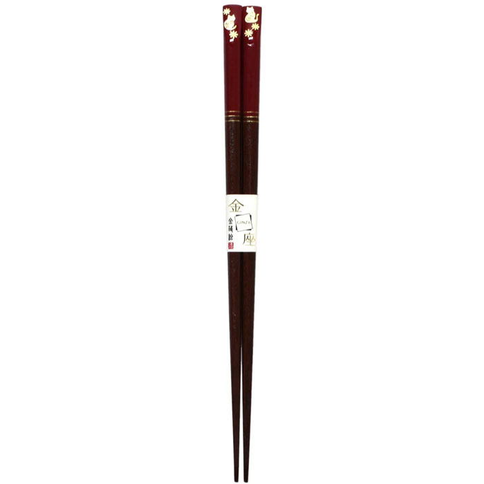 【メール便14本まで対応可能】イシダ お箸 金座 福ねこ 21cm 10190