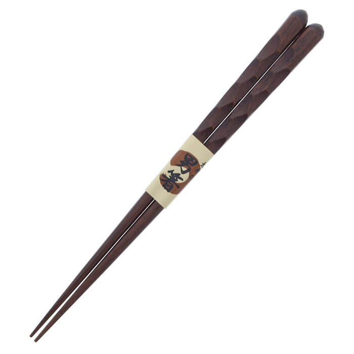 【メール便14本まで対応可能】イシダ お箸 漆先角乱れ彫 23.5cm 16923