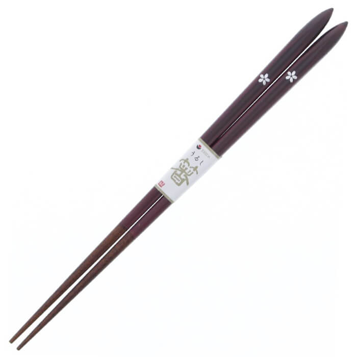 【メール便14本まで対応可能】イシダ お箸 銀桜 21cm 10890